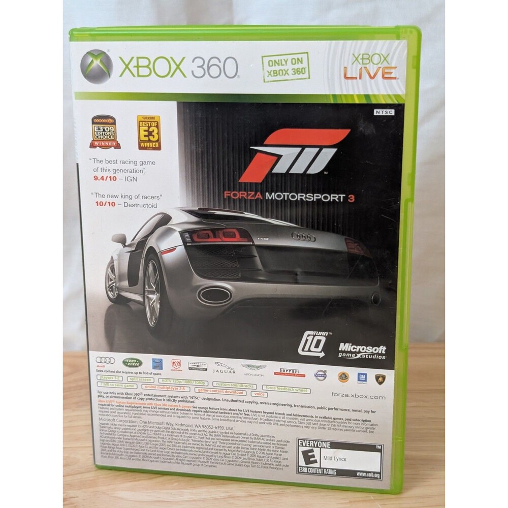 Forza Motorsport 3 Halo 3 ODST Combo Pack Microsoft Xbox 360 , 2009 Tested